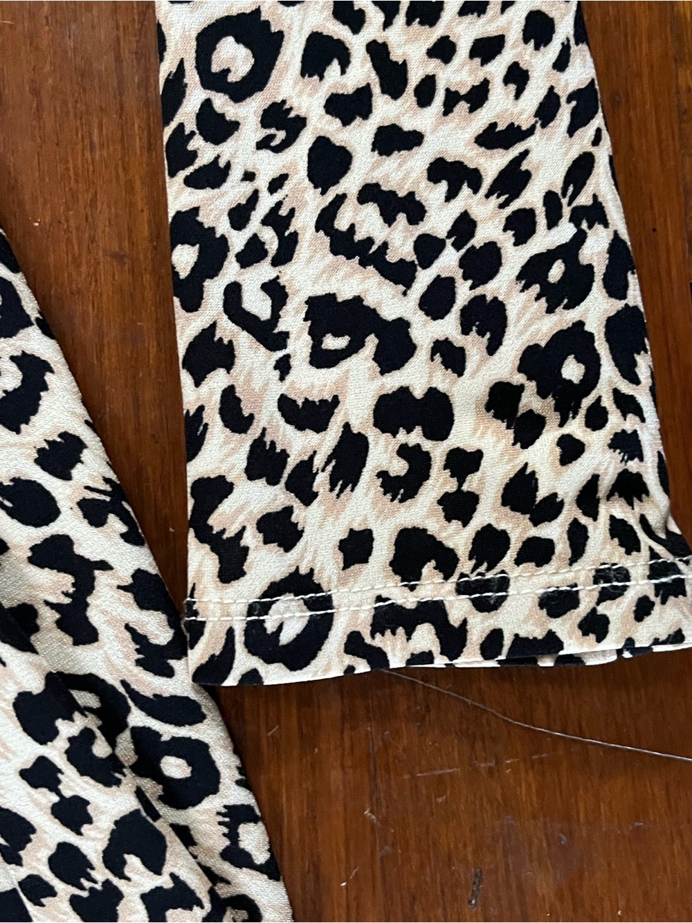 BCBGMaxAzria Black & Cream Leopard Wrap Dress - Picture 5 of 6